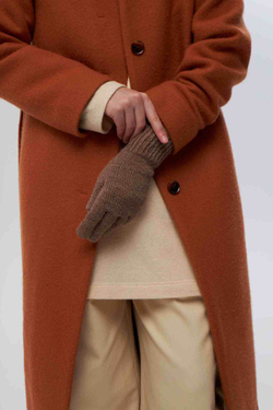 Перчатки бордовый меланж