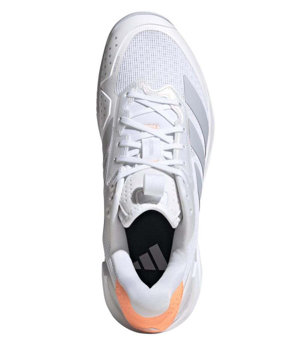 Женские Кроссовки теннисные Adidas Adizero Ubersonic 5 W - cloud white/halo blue/beam orange