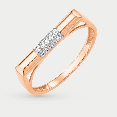 Кольцо женское из желтого золота 585 пробы с фианитами (арт. К43216794)