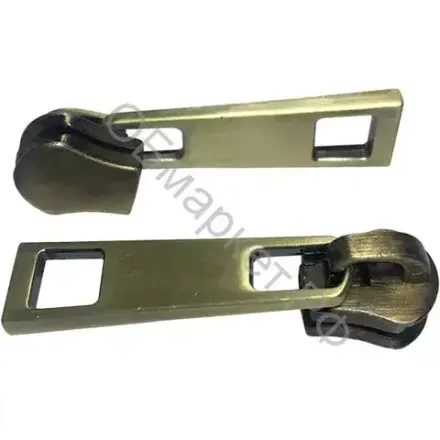 Бегунок металл №5 галантерейный, бронза