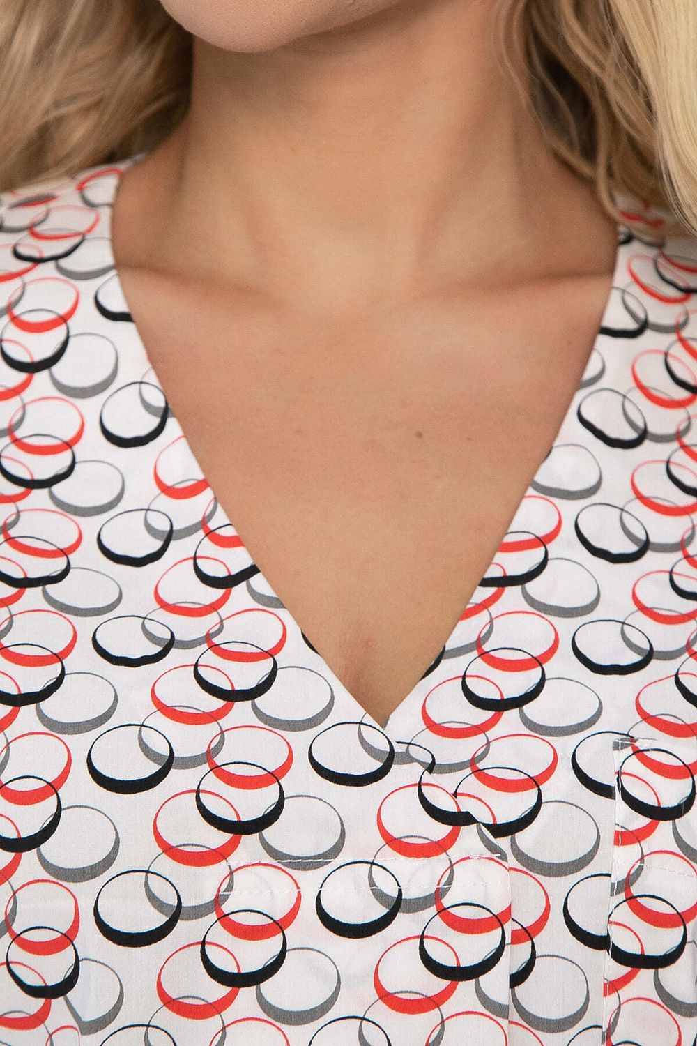 Блуза Статица (бело-красная) Б13775-16М LT Collection