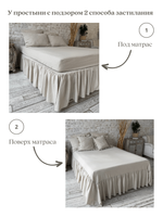 Простыня с подзором Home Flax