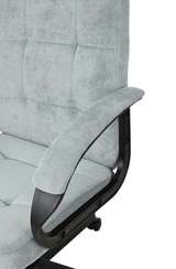 Кресло руководителя Бюрократ CH 002 Fabric серо-голубой Light-28 крестов. пластик