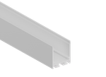 Накладной/подвесной алюминиевый профиль, 32х35х2000. Цвет: Белый матовый, RAL9003,серия:DN8HF