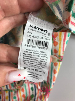 Рубашка Koton kids пестрая из хлопка и льна на рост 134-140 или 9-10 лет