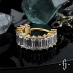 Кликер "Idol" - Желтое золото - White CZ