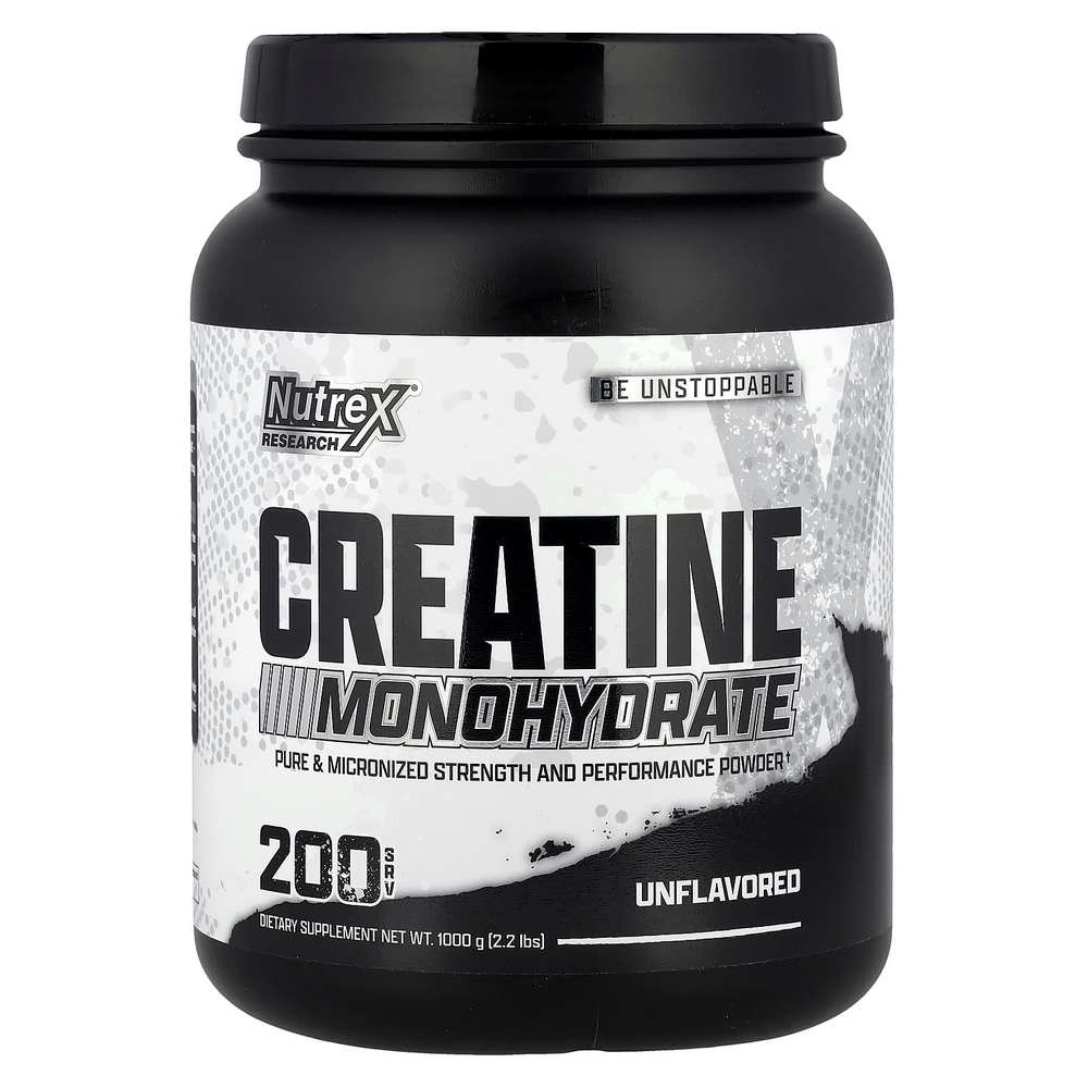 Nutrex Research, Моногидрат креатина, без добавок, 1000 г (2,2 фунта)