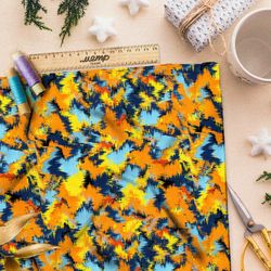 Ткань атлас отражение осени в реке