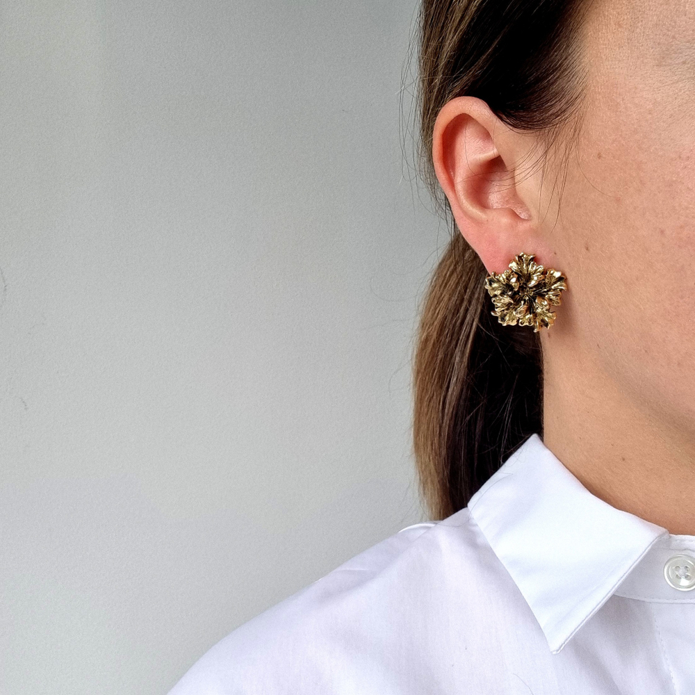 Серьги листья Oscar de la Renta