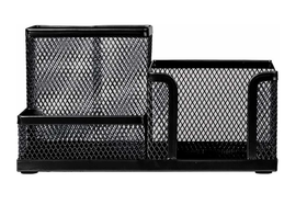 Подставка-органайзер Germanium металлическая, 3 секции, 102х186х95 мм, черная 231986