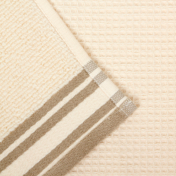 Полотенце 100х150 Hamam Tosya с коричневым слоновой кости