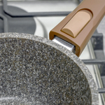 Ковш 1,2л Premium mokko со съемной ручкой и стеклянной крышкой