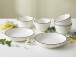 Набор салатников 6 предметов (300 мл - 4 шт, 7" 300 мл- 2 шт ), керамические, в индивидуальной коробке