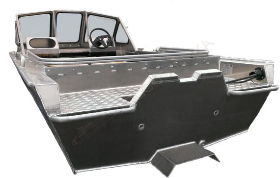 Алюминиевая моторная лодка RusBoat 43 JET под подвесной водомёт