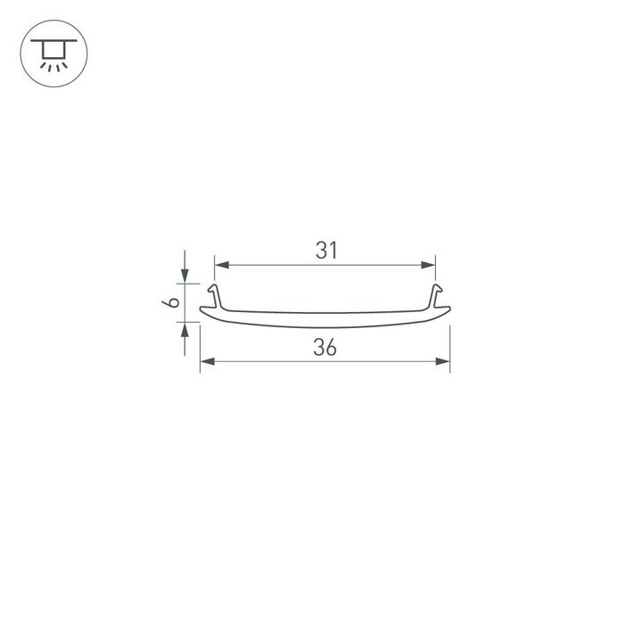 Рассеиватель Arlight Stretch-S-35-Ceil-Center-100M 045380