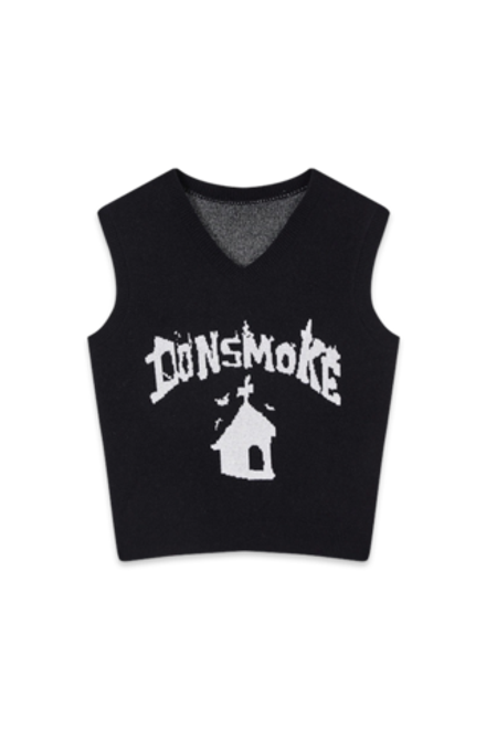 [FROM MOSCOW] Жилет DONSMOKE "Castle Logo" V-Neck Knitted Vest