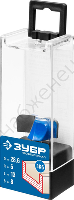 ЗУБР 28,6x13мм, радиус 5мм, фреза пазовая фасонная №7