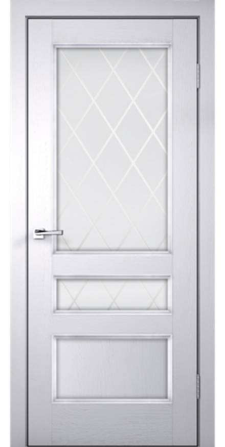 Межкомнатные двери VellDoris Classico 3V (стекло) Белый ясень