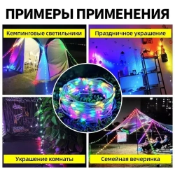 Светодиодная лента, 20м, с пультом, USB-порт, 200 LED, IP67,10 LED/м, RGBлента светодиодная/