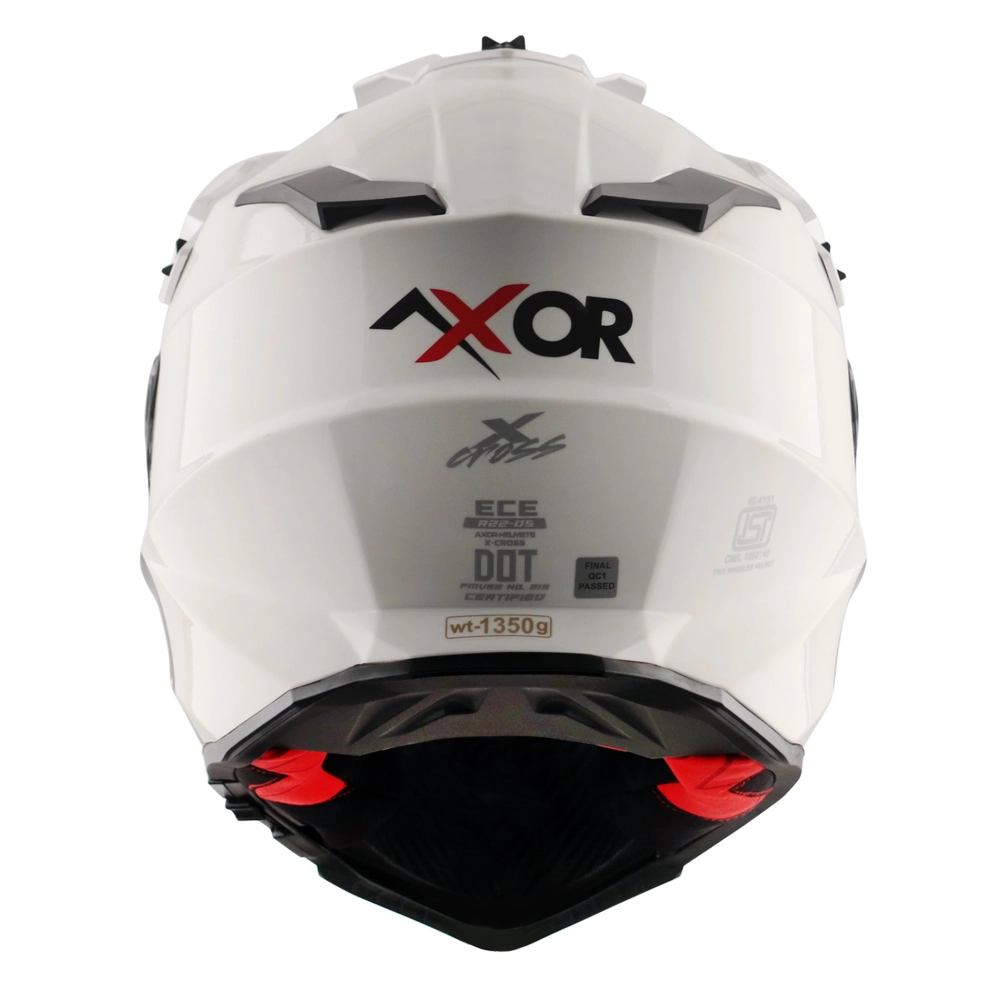 Шлем AXOR X-CROSS DUAL VISOR SC, с визором, цвет белый (XL)