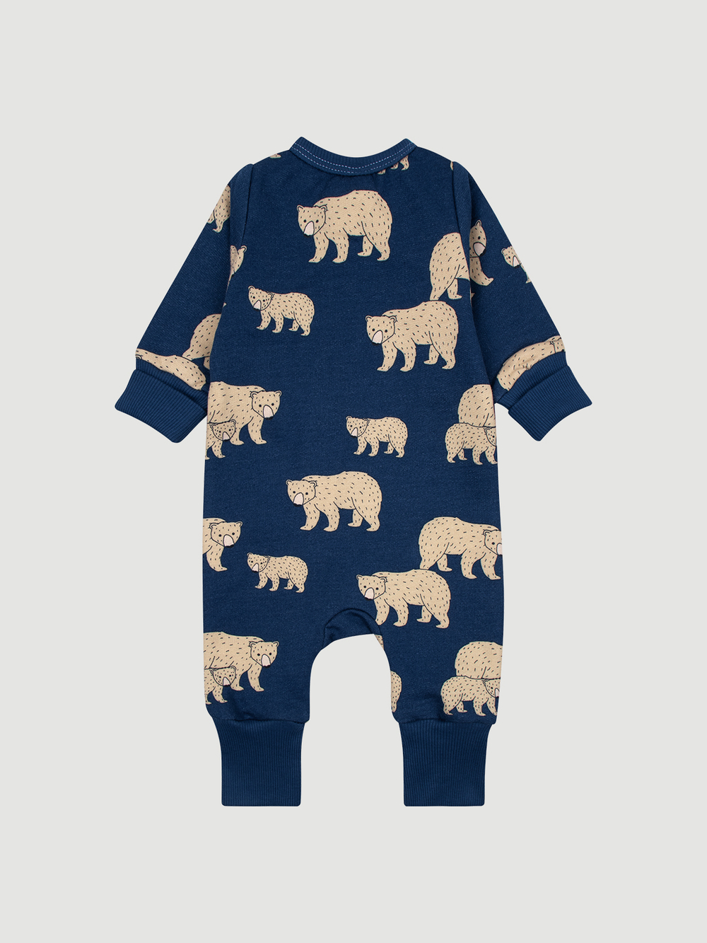 Утеплённый комбинезон с открытой ножкой Mjölk Sleep and Play Бурые мишки