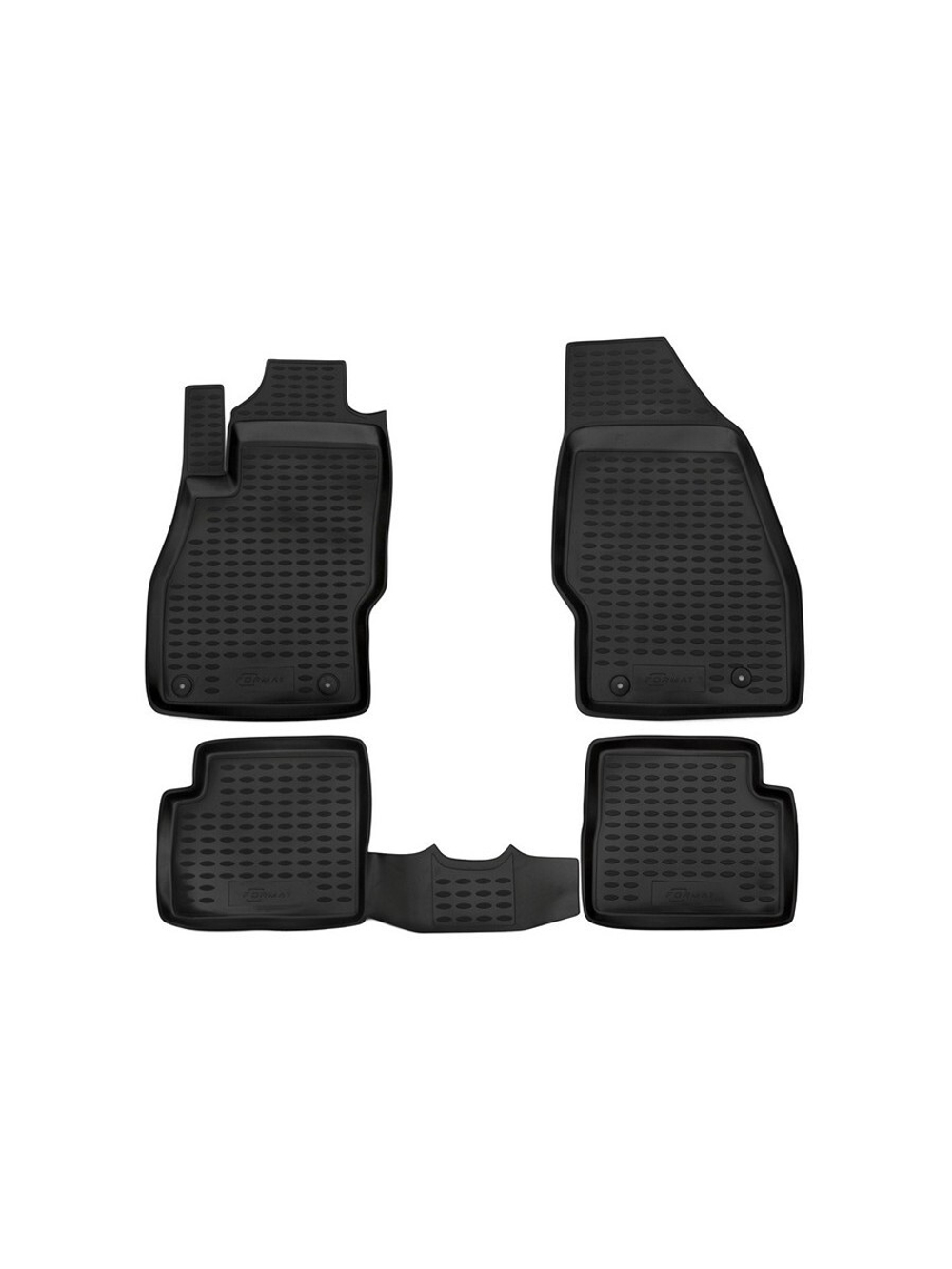 Коврики в салон для OPEL Corsa (D), 2006-2014, 4 шт. (Повышенная устойчивость, повышенная износостойкость) FORMAT.37.14.210K