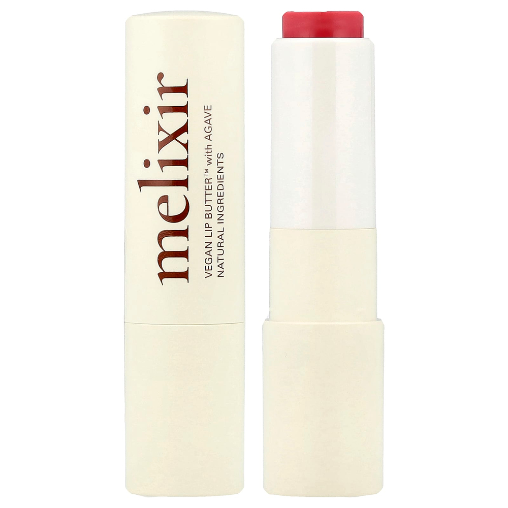 Melixir, Vegan Lip Butter™ с агавой, оттенок 05 Dewy Rose, 3,9 г (0,13 унции)