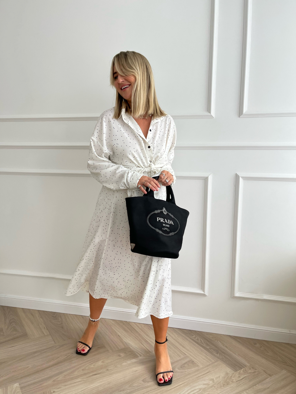 Шёлковая юбка в горох