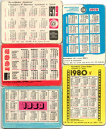 Набор из 5 переливных (стерео) Календариков . Мультфильмы СССР 1979, 1980, 1982 гг.