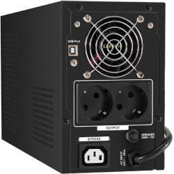 Exegate EX295982RUS ИБП (инвертор, синус, для котла) ExeGate SineTower SN-1500.LCD.AVR.2SH.1C13.USB &lt;1500VA/1200W, чистая синусоида, LCD дисплей, AVR, 2*Schuko+1*C13, USB, линейно-интерактивный, Black