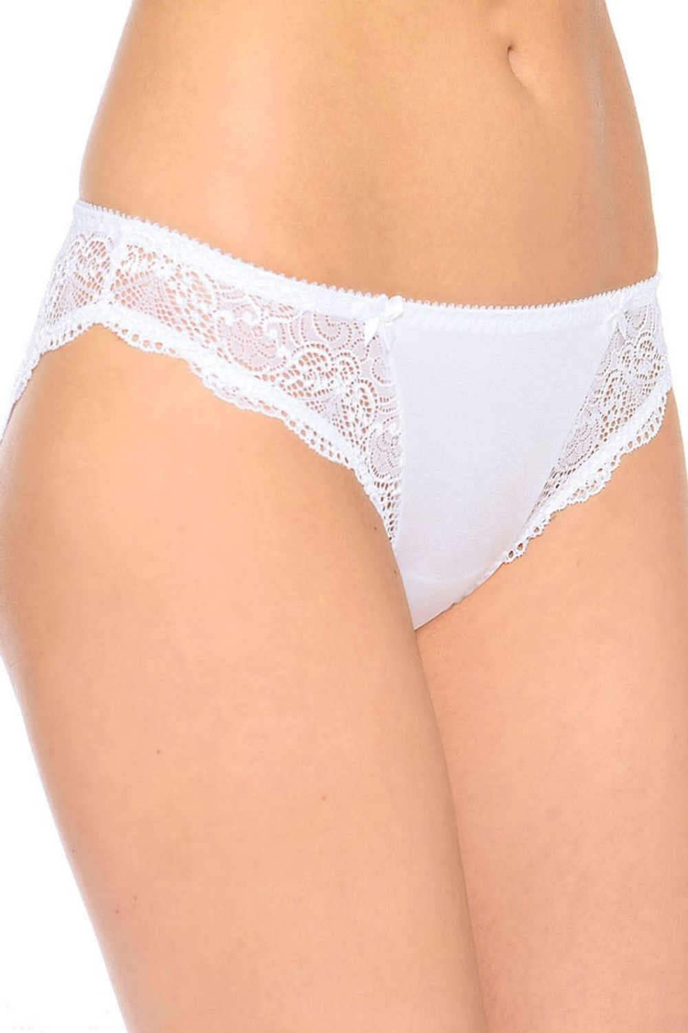 Кружевные трусики-слипы Elegance (Размер: 40) (Цвет: белый)