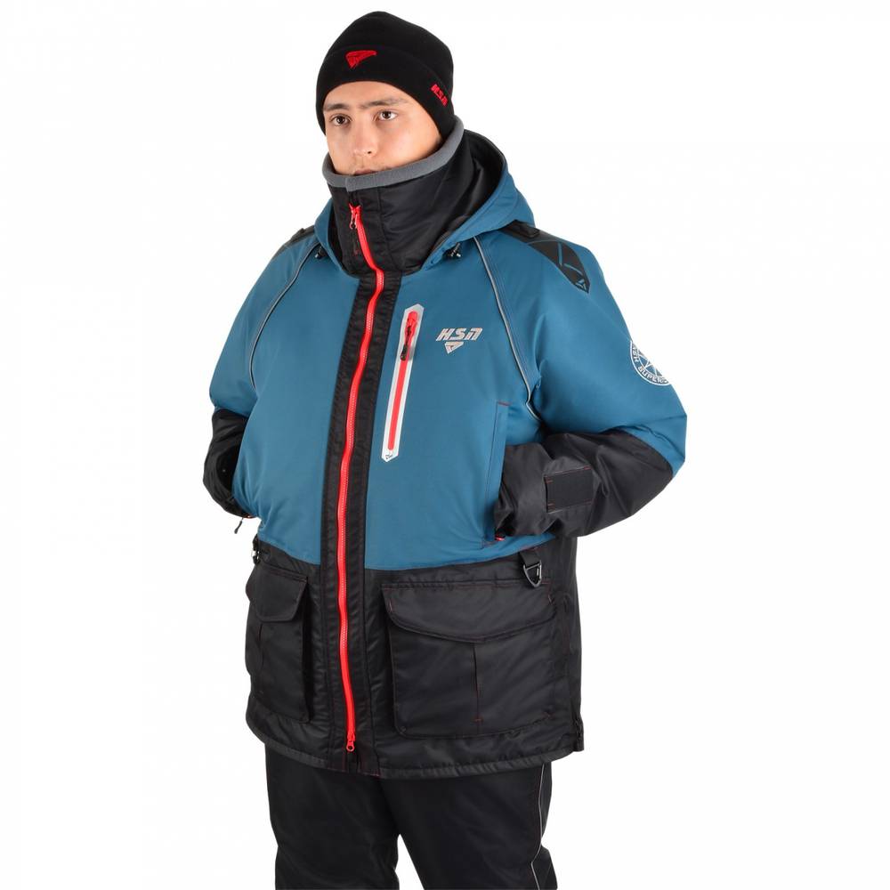 Костюм-поплавок мужской зимний "Rescuer VII comfort" -45, hardguard, бирюза, ХСН