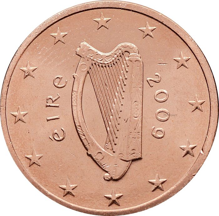 1 евроцент 2009 Ирландия (1 euro cent)