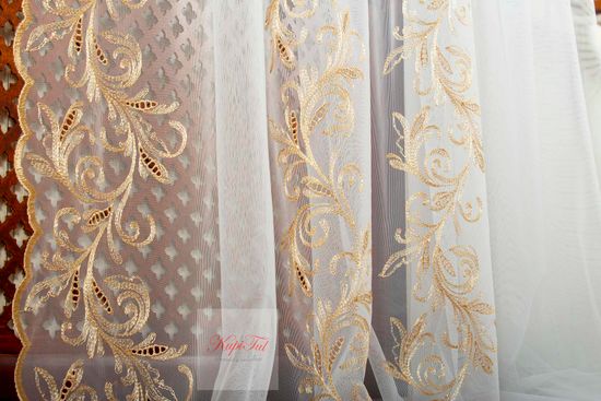 Тюль Belle-T французская сетка (золото)