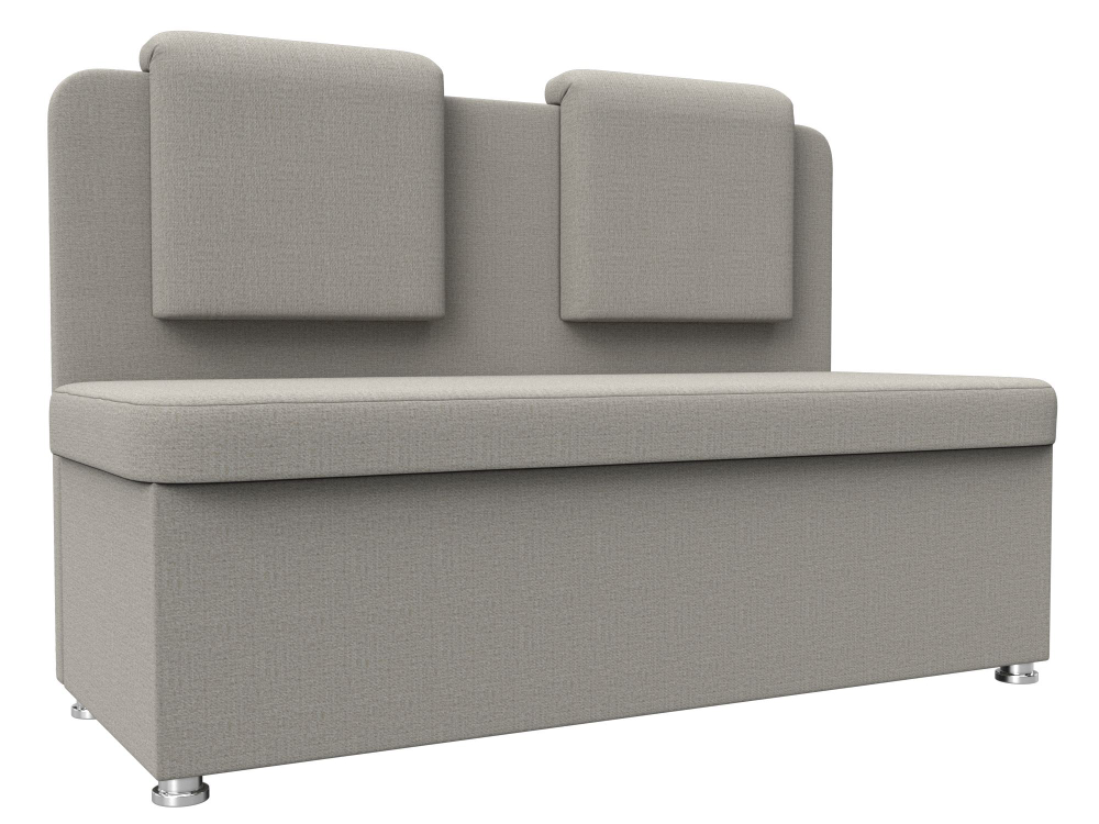 Диван кухонный прямой Маккон 2-х местный, Амур 02 бежевый, Рогожка, 125860