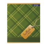 Тетрадь 36 л., А5, клетка, Alingar "Шотландская клетка", скрепка, второй блок 60г/м2, мелованный картон (стандарт), 4 дизайна в пленке т/у