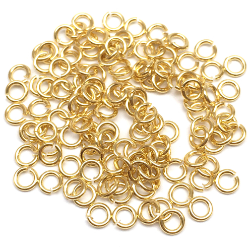 Колечки соединительные однорядные 3 мм (50 шт), позолота