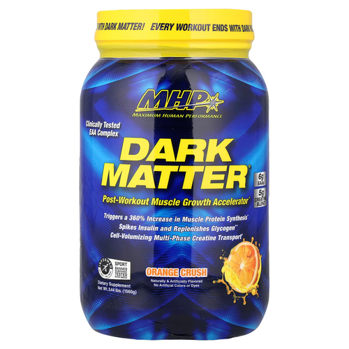 MHP, DARK MATTER®, средство для роста мышц после тренировки, со вкусом апельсина, 1560 г (3,44 фунта)