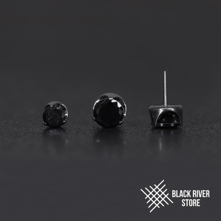 Flat Cubic Zirconia Black Б/Р