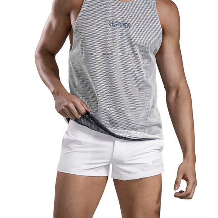 Мужская майка двусторонняя (белый, темно-синий) Clever FIT TANK-TOP 168001