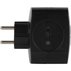 Разветвитель электрический ЭРА SP-4-3USBAC-B на 4 розетки + 3 USB A+C со шторками 10А черный | Тройники