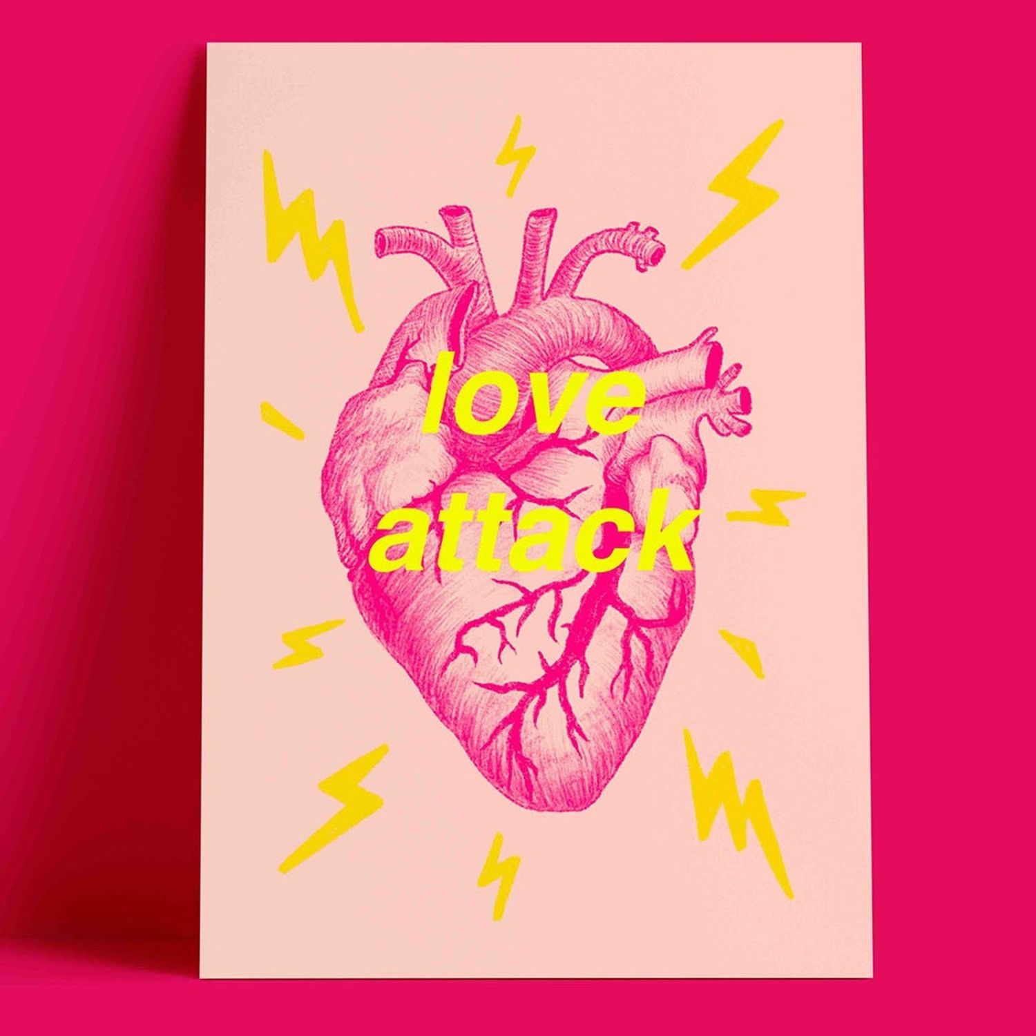 Открытка - Love attack (pink)