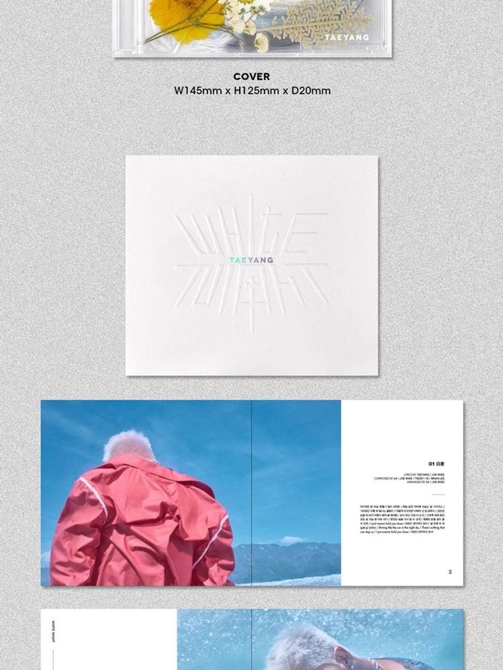 Альбом Bigbang Taeyang - White Night 3rd Album 3 Version SET