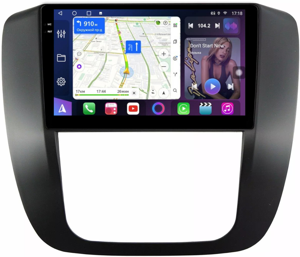 Магнитола для Chevrolet Tahoe 900 2006-2014 (рамка черная) - FarCar BM1247M монитор 9.5" QLED на Android 14, TS10, 4+32Гб, CarPlay, 4G SIM-слот