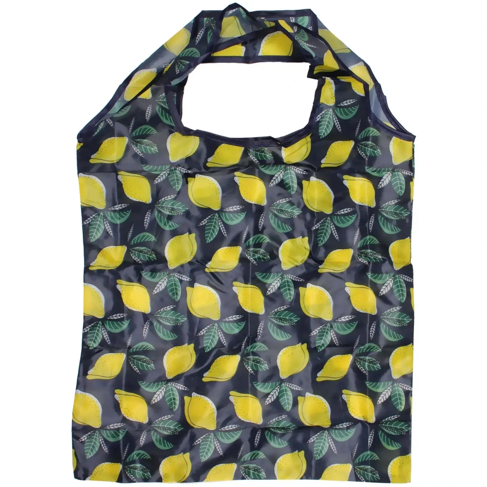 Сумка - шоппер с карабином «ИДЕЯДОМА», принт лимоны, 60*38см/нагрузка до 10кг (инд. пакет истикер)БРЦЕК-00610