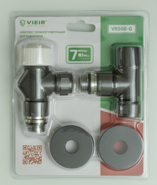 Комплект терморегулирующий 1/2 - Ф15мм  (ГРАФИТ)  ViEiR (36/6/1шт)