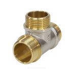 Тройник латунь никель Ду 25 (1") НР/НР/НР 9010 ГОСТ 32585-2013 Aquasfera 9010-03