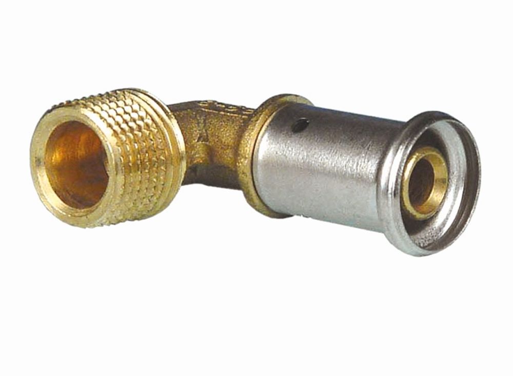 Угольник 90° НР, HENCO(ХЕНКО) латунь пресс, 16x1/2&quot;