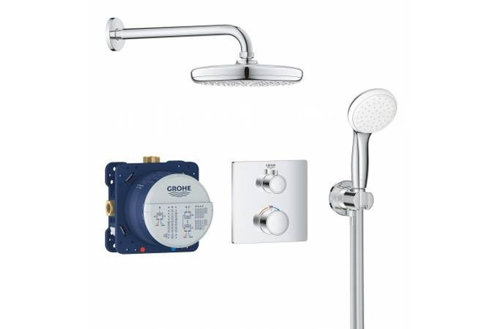 34729000 Grohtherm Набор для комплект (квадт розет) + (24079) + (35600000) + (26410) + (27597)