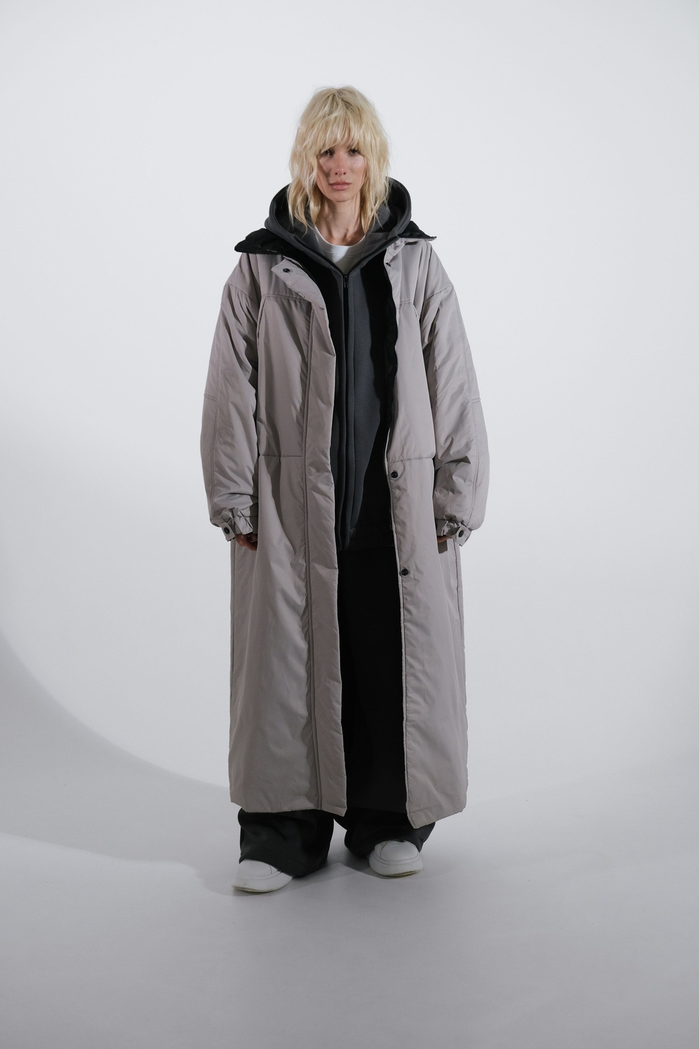 Парка SPRING MAXI серо-черный